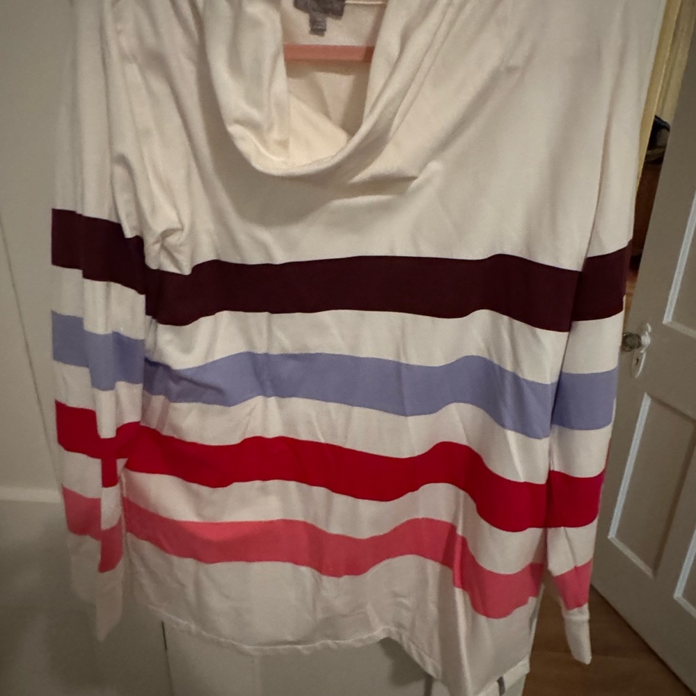 Talbots Cream Sweatshirt-Cowl Neck